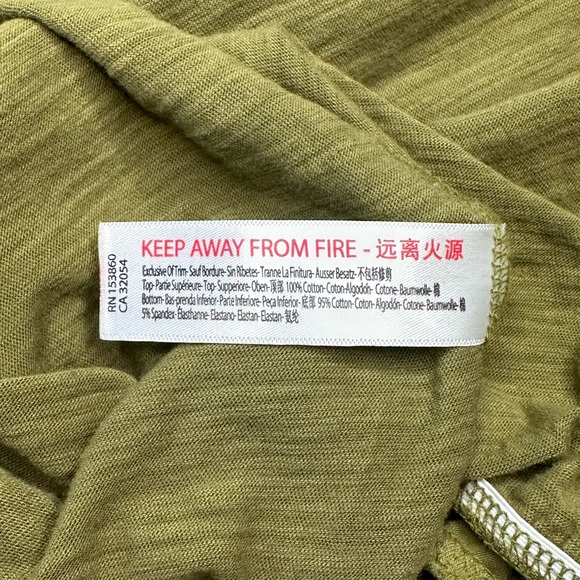 Free People Tee Off Bodysuit, Size L, Olive Green - Picture 9 of 9